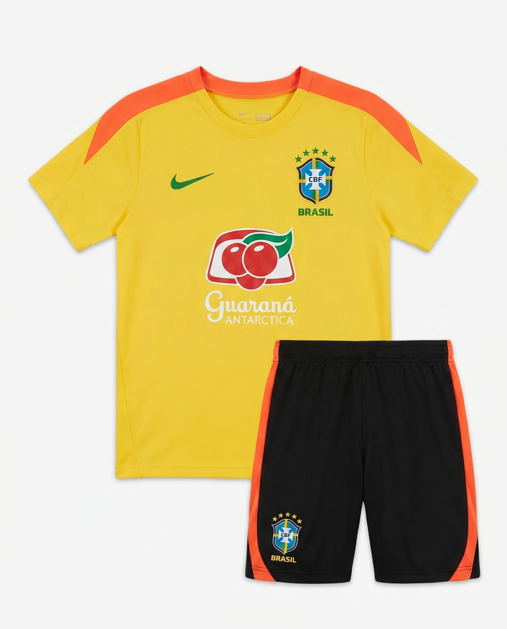 Ensemble Short T-shirt Bresil 2024/25 Entrainement Jaune